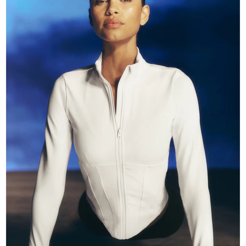 Alo airbrush corset full zip jacket